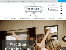 Tablet Screenshot of mysnohomishwedding.com
